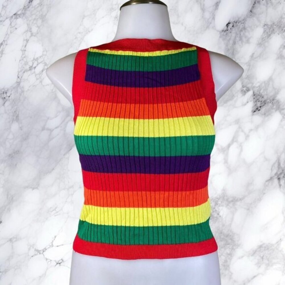 Halfheart Rainbow Ribbed Tank